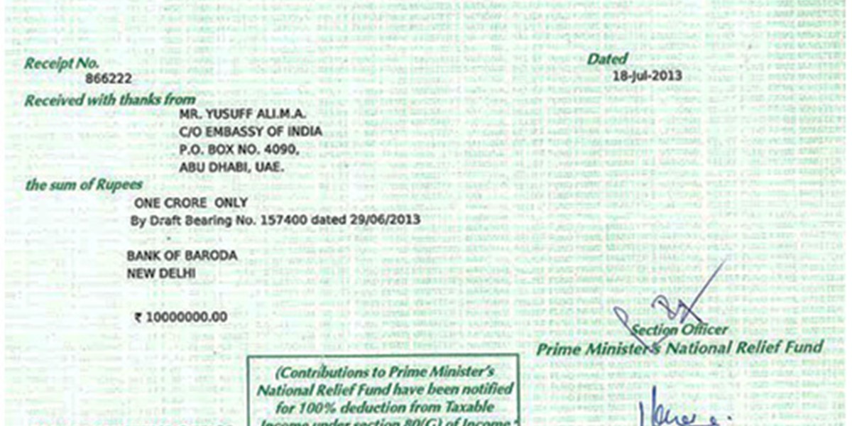 PM's Relief Fund confirms the receipt of Yusuff Ali's Rs. 10 million donation